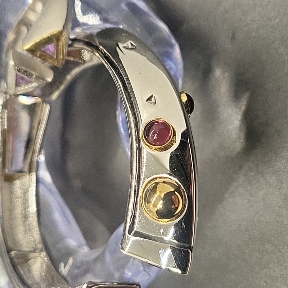Amethyst hinged bracelet w/ complimentary ring - Picture 5 of 13